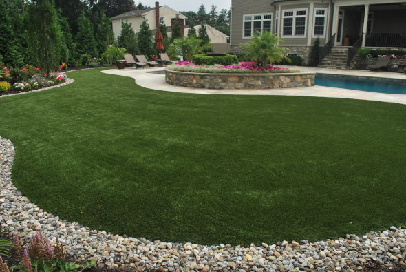 Artificial grass lawn in San Francisco